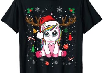 cute christmas shirt girls women xmas unicorn deer christmas t shirt men