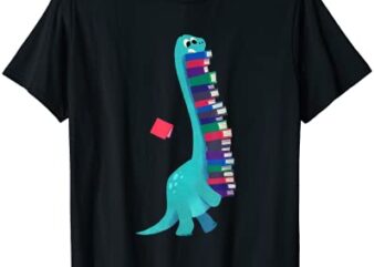 cute dinosaur book reading t shirt men