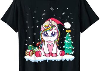 cute unicorn christmas shirt kids girls women xmas christmas t shirt men
