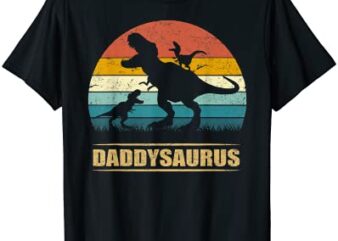 daddy dinosaur daddysaurus 2 kids father39s day gift for dad t shirt men