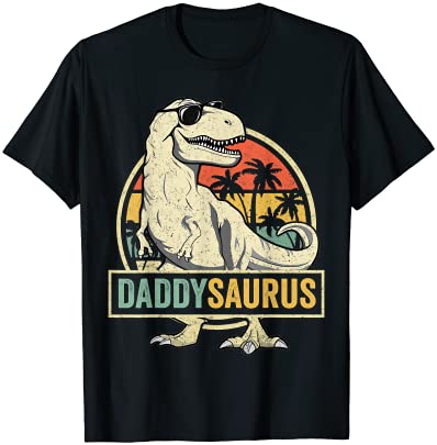 Daddy saurus t rex dinosaur men daddysaurus family matching t shirt men