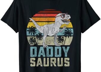 daddysaurus t rex dinosaur daddy saurus family matching t shirt men