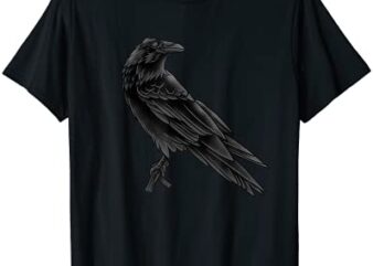 dark crow goth raven bird pet crow wild animal birder t shirt men