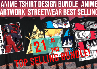 Anime T Shirt Design Bundle Anime Artwork StreetWear Best Selling