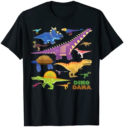 Dino dana dinosaur collection shirt men t shirt vector illustration