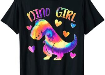 dino girl dinosaur lover tie dye cute teen girls gifts t shirt men
