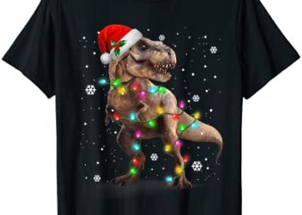 dinosaur t rex tree christmas sweater xmas pet dino trex t shirt men