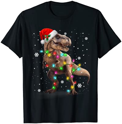 Dinosaur t rex tree christmas sweater xmas pet dino trex t shirt men