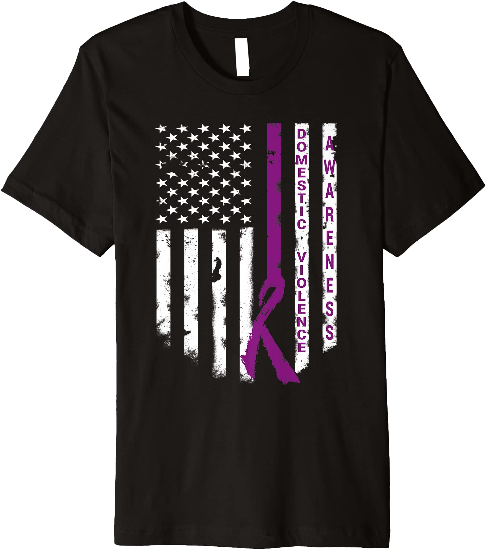 domestic violence prevention awareness t shirt purple ribbon men - Buy ...