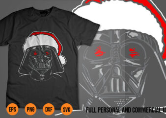 Star Wars Santa svg Darth Vader Sketch Christmas Graphic Design