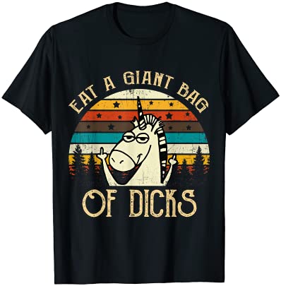 Eat a giant bag of dicks unicorn t shirt men