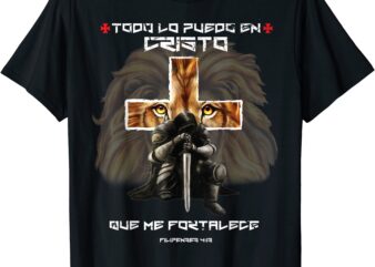 espanol spanish christian gifts cross lion filipenses 413 t shirt men