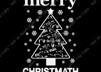 Math Christmas Tree Xmas Svg, Mathematics Christmas Svg, Math Teacher Xmas Svg, Teacher Christmas Svg, Christmas Svg