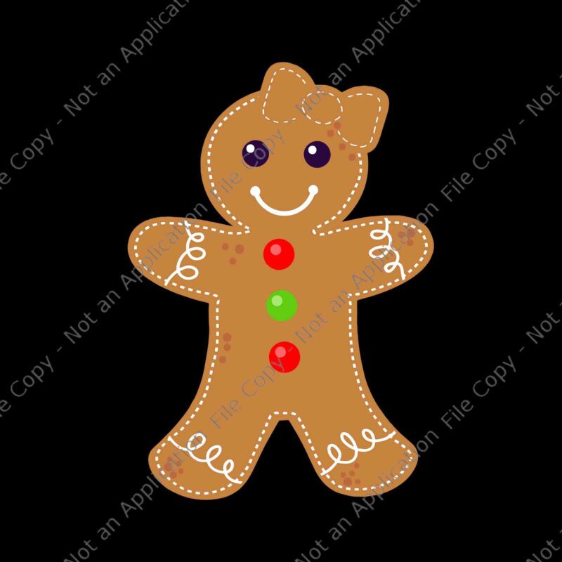 Gingerbread Girl Christmas Cookie Baking Svg, Gingerbread Girl Svg, Gingerbread Christmas Svg, Gingerbread Cookie Baking Svg