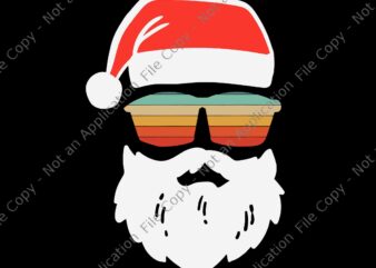 Santa Face Svg, Santa Face Chrisrmas Svg, santa sunglasses svg t shirt template vector
