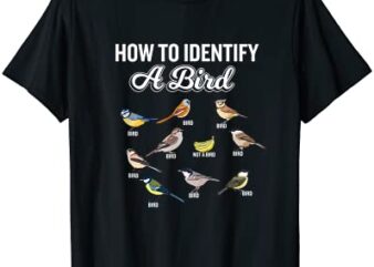 Funny bird watcher how to identify a bird unique birder t shirt men