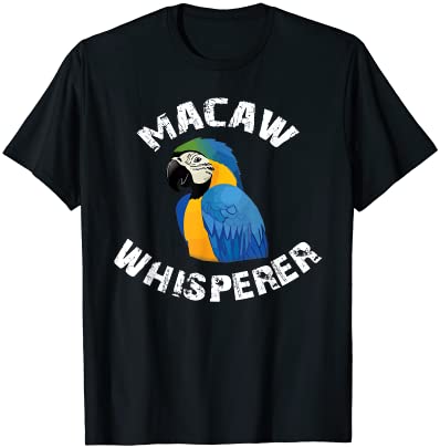 Funny blue and gold macaw whisperer parrot bird apparel t shirt men