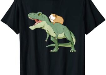 funny guinea pig riding t rex dinosaur t shirt men
