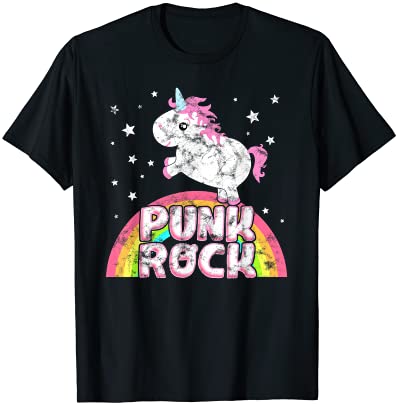 Funny ironic cool unicorn punk rock music tee festival shirt men t shirt graphic design