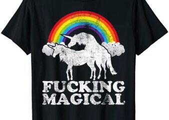 funny unicorn sex fucking magical vintage retro rainbow t shirt men