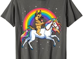 german shepherd unicorn t shirt girls space galaxy rainbow t shirt men