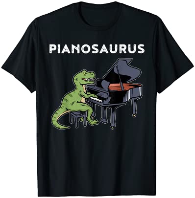 Grand piano shirt kids pianist gift dinosaur music piano t shirt men