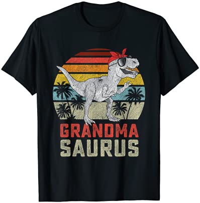 Grandmasaurus t rex dinosaur grandma saurus family matching t shirt men
