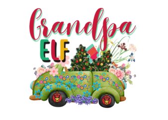 grandpa elf Sublimation best t-shirt design