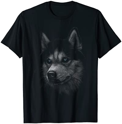 gray wolf looks with blue eyes wolf t shirt men - Buy t-shirt designs