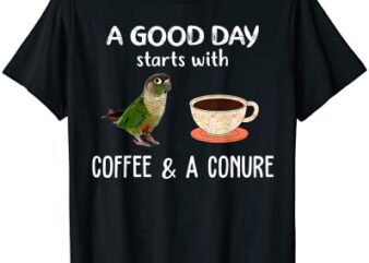 green cheek conure clothing good day coffee conure parrot t shirt men