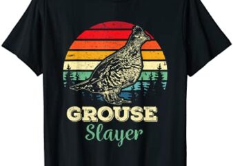 grouse slayer funny ruffed grouse bird hunting gift hunter t shirt men