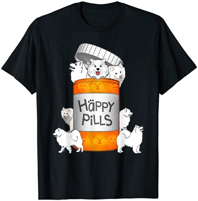 happy pills samoyed dog tshirt men - Buy t-shirt designs