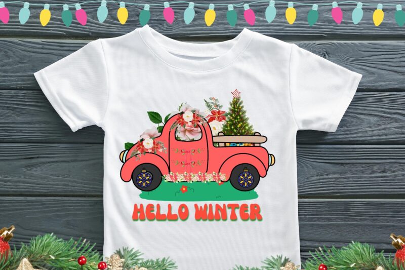 hello winter Sublimation best t-shirt design