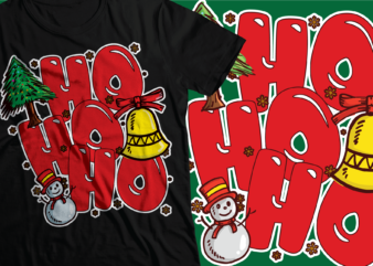 HO HO HO Christmas t shirt design