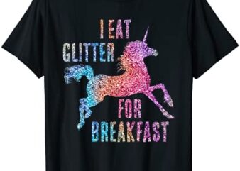 i eat glitter for breakfast unicorn kids adult t shirt men