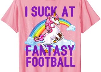 i suck at fantasy football unicorn rainbow loser men gift t shirt men