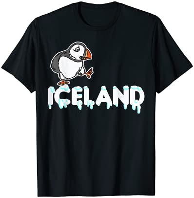 Iceland t shirt puffin tshirt funny bird animals lover gift t shirt men
