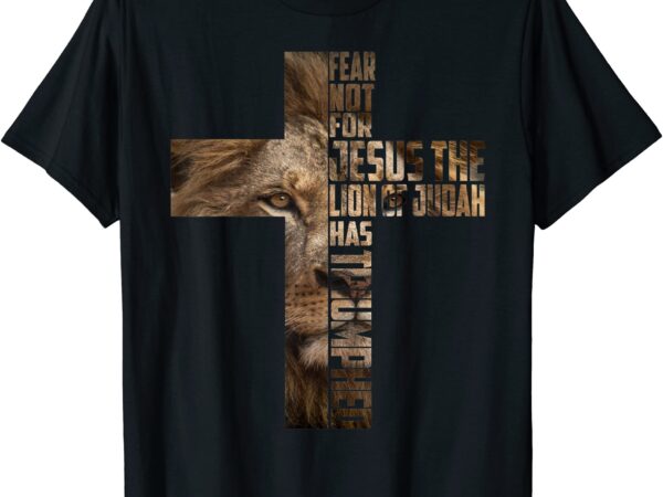 Jesus lion judah cross faith christ gift t shirt men