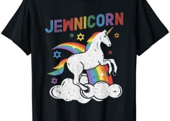 jewnicorn funny jewish unicorn chanukah girls hanukkah women t shirt men