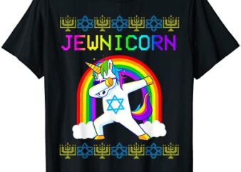 jewnicorn ugly hanukkah sweater dabbing unicorn chanukah t shirt men
