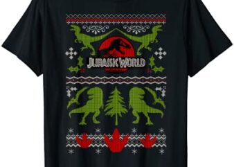 jurassic world dinosaur xmas ugly sweater t shirt men