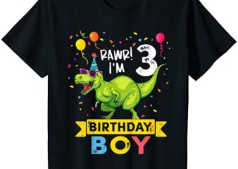 kids 3 year old shirt 3rd birthday boy t rex dinosaur t shirt youth