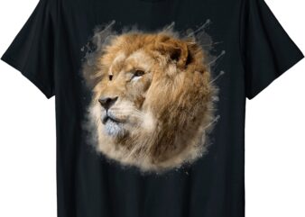 lion illustration t shirt men