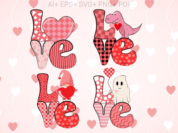 Valentine love t shirt vector art