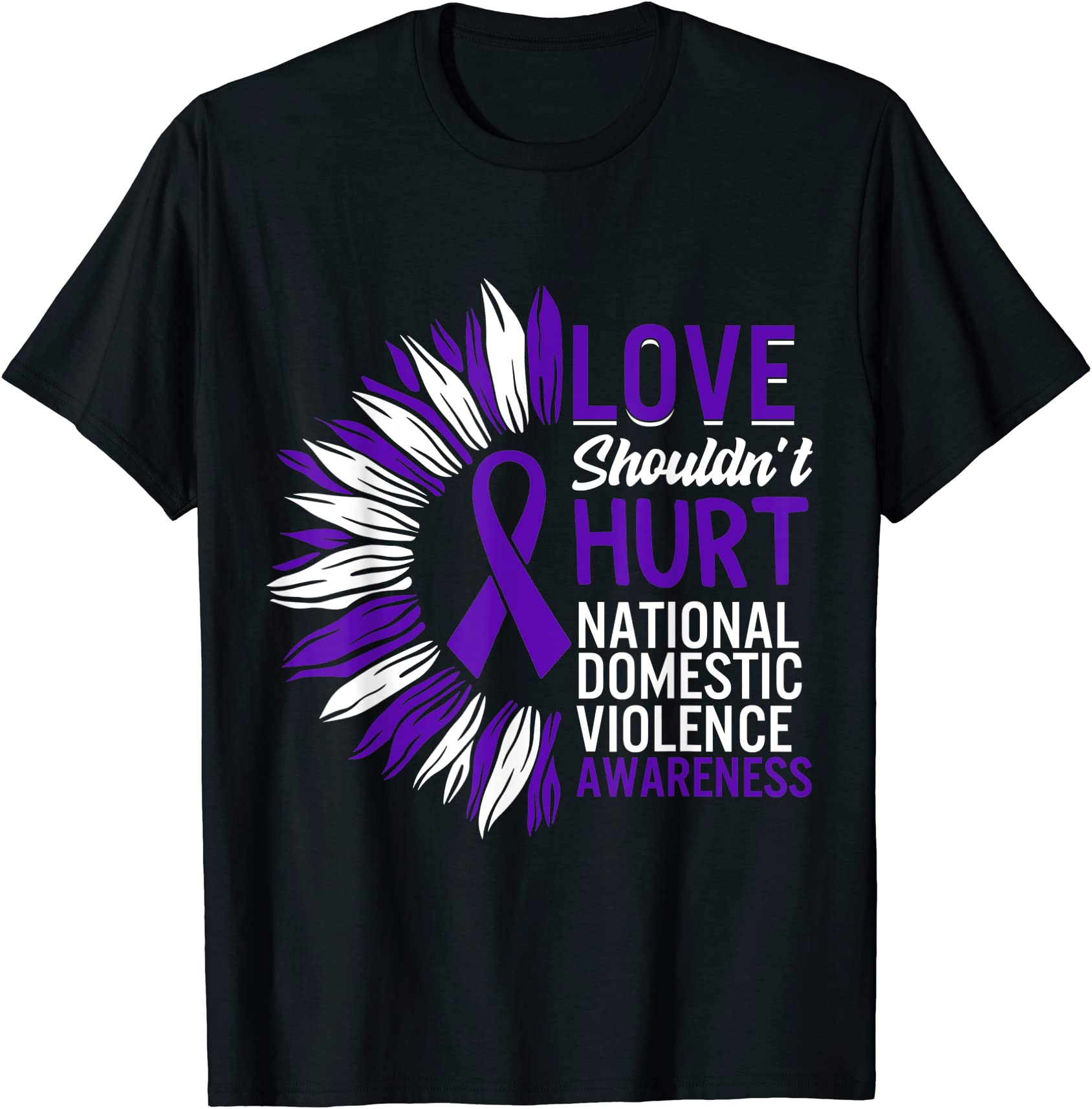 love shouldn39t hurt domestic violence awareness month purple t shirt ...