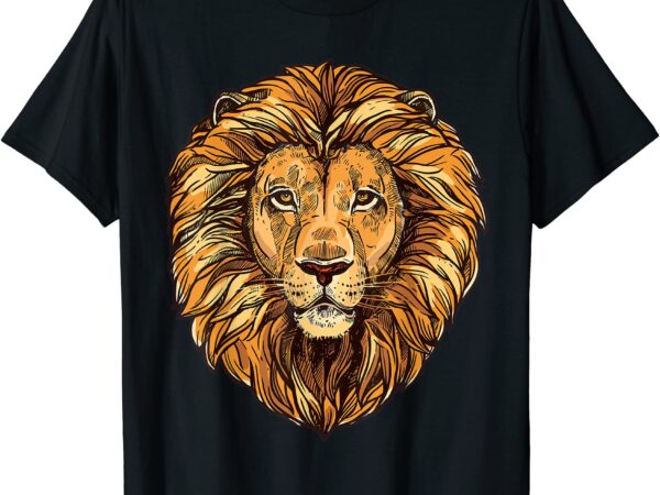 Majestic lion head for women lion boy animal print face t shirt men