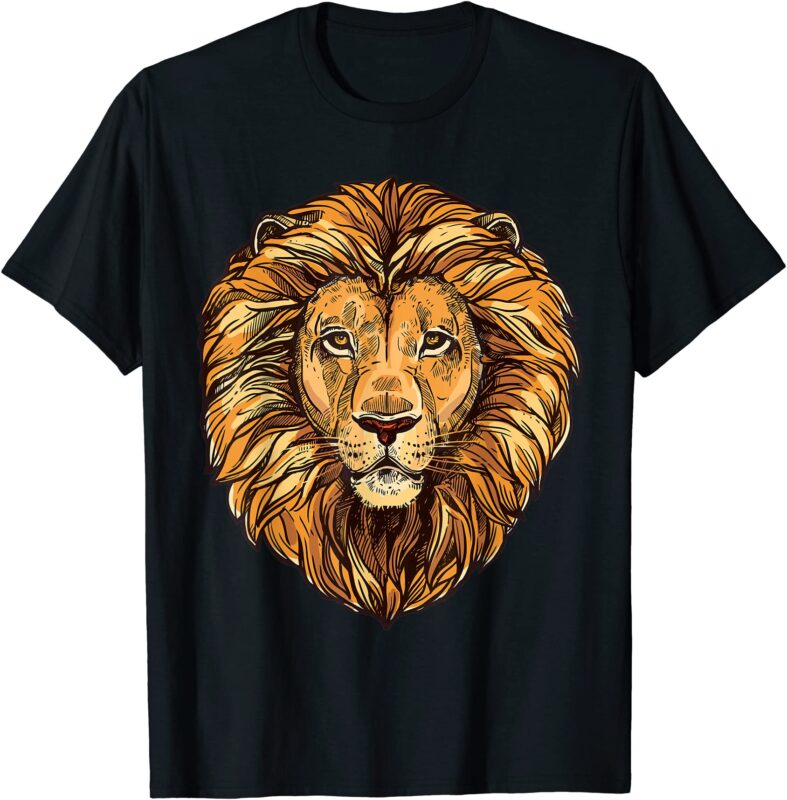 majestic lion head for women lion boy animal print face t shirt men