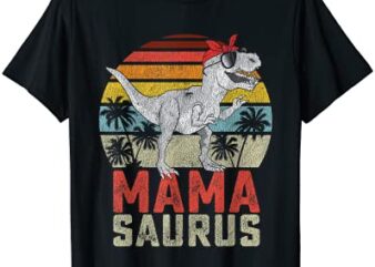 mamasaurus t rex dinosaur mama saurus family matching women t shirt men