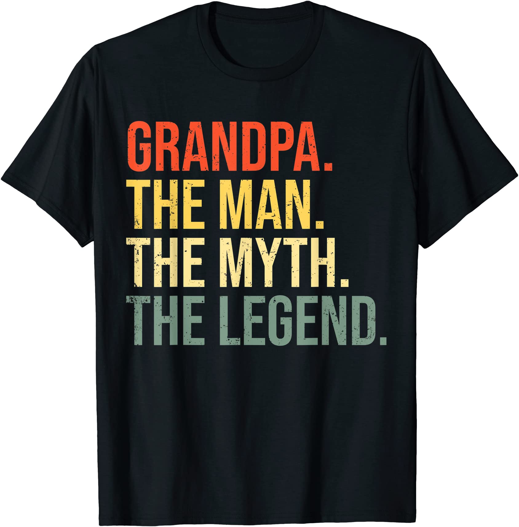 mens grandpa the man the myth the legend grandfather grandpa t shirt ...