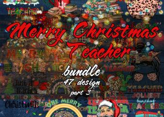 Merry Christmas Teacher part 3, Teacher PNG, Christmas Tree PNG Digital Download